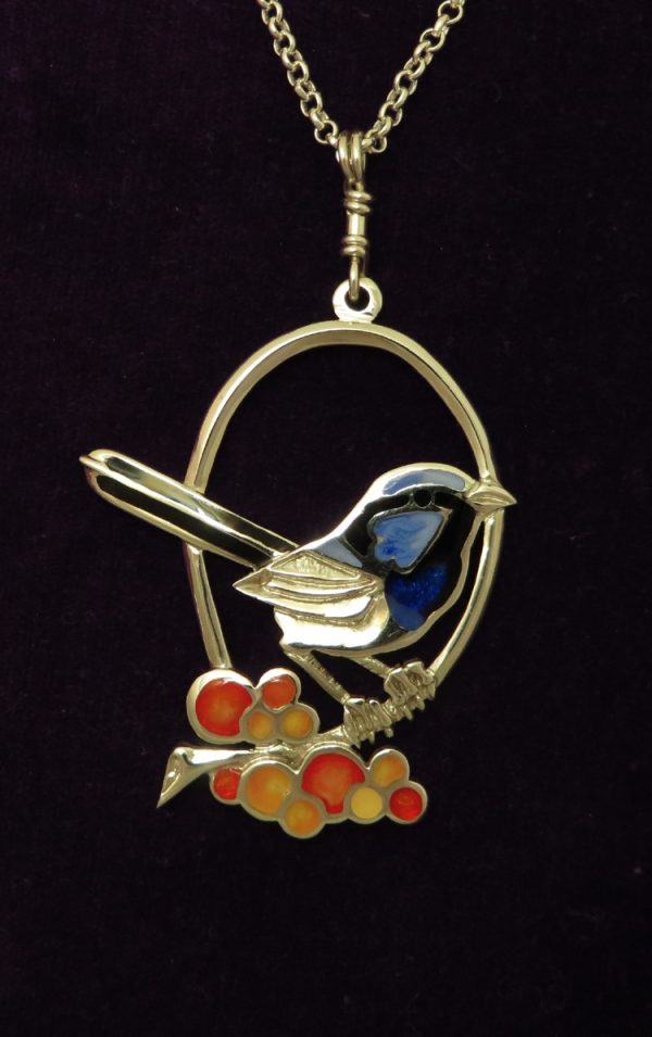 Superb Fairy Wren Necklace
