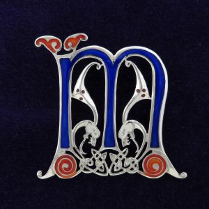 Letter M Brooch
