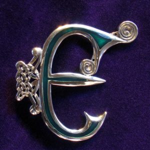 Letter E Brooch