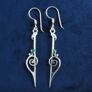 Leaf and Swirl Earrings