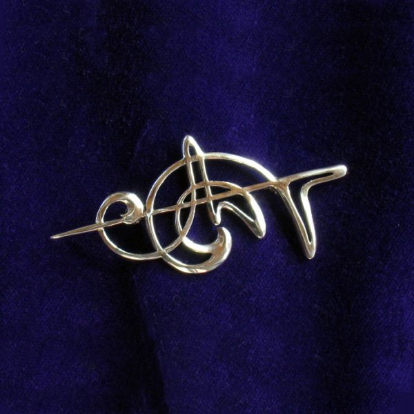 Art Nouveau Swirl Brooch